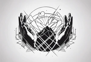 Rock music sign hands tattoo idea