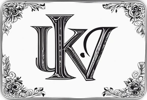 Starting with letter KV tattoo idea