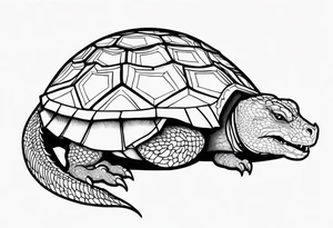 dragon with turtle shell tattoo idea