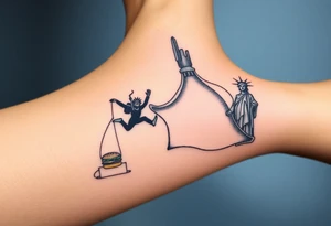 Scooba diver, diving with manta ray belly to belly, huge big mac burger, statue of liberty, in los santos, tattoo idea