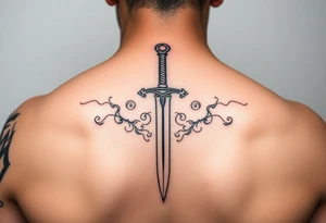 Arabian gothic style tattoo with a sword tattoo idea