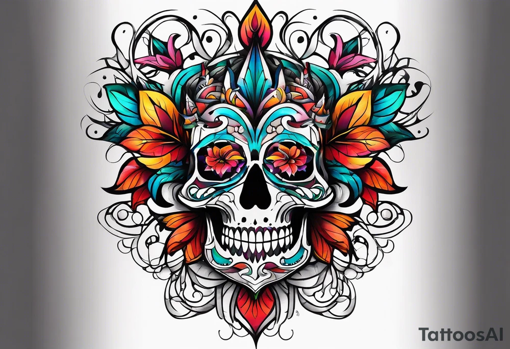 abstract on hand tattoo idea