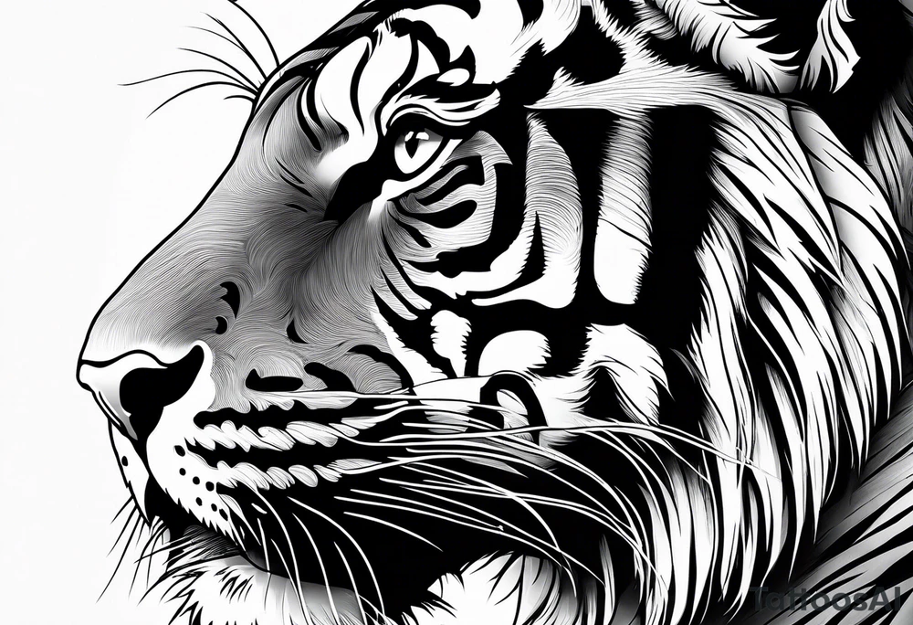forearm 
safari tiger tattoo idea