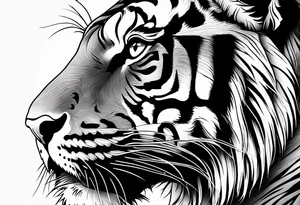 forearm 
safari tiger tattoo idea