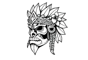 Hawaiian warrior helmet tattoo idea