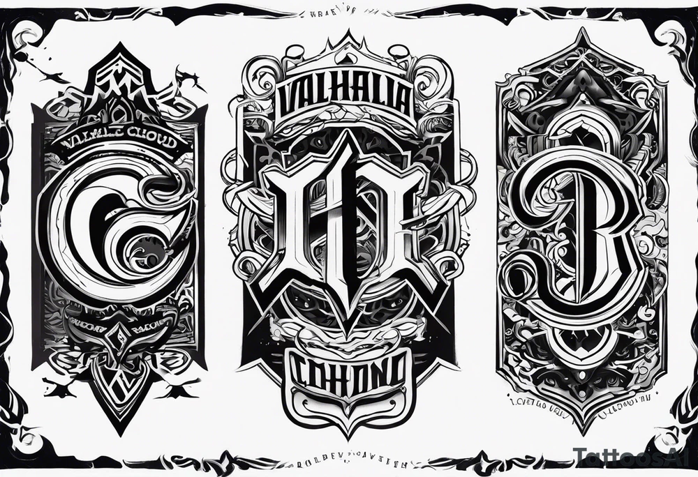 Valhalla chains dark cloud tattoo idea
