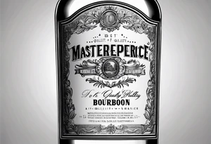 bottle of bourbon with no decal on it tattoo idea