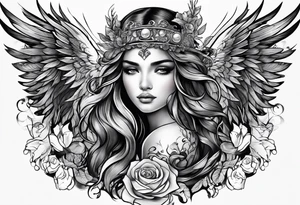Angels 
Black and white tattoo idea