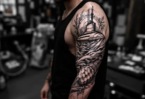 Ohio class submarine in a bottle tattoo idea