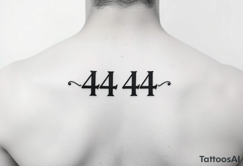 444 roman number for couples minimalist very small tattoo idea