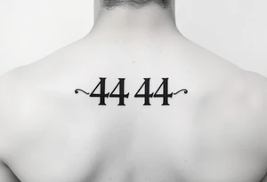 444 roman number for couples minimalist very small tattoo idea