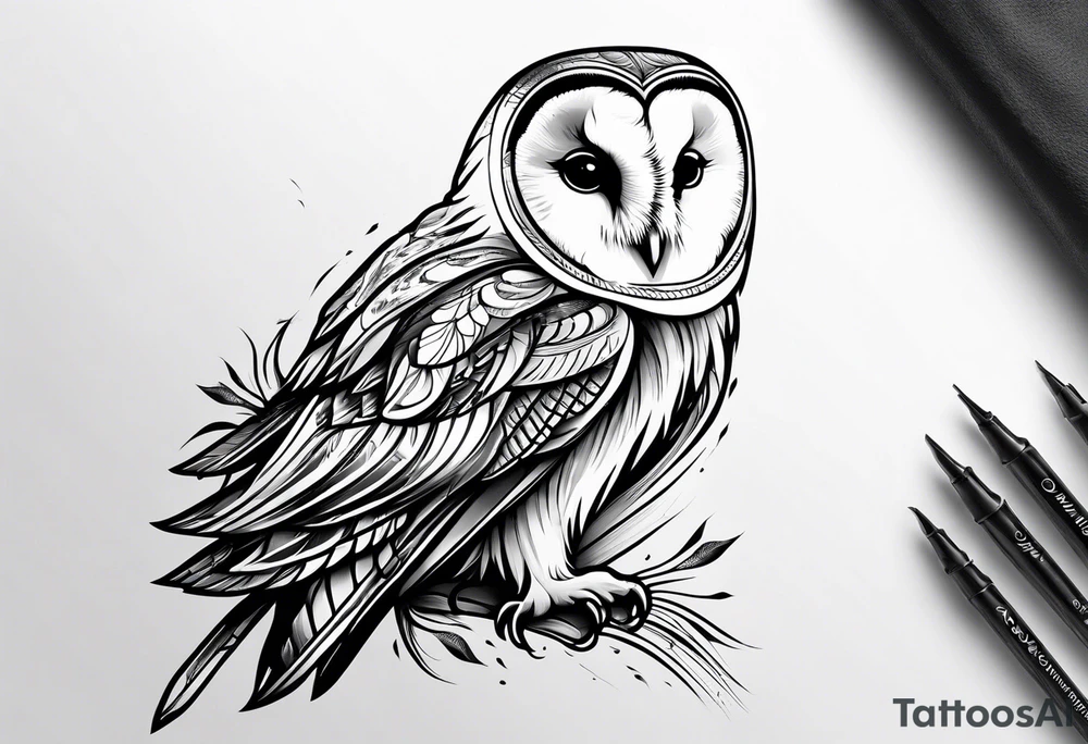 barn owl tattoo idea