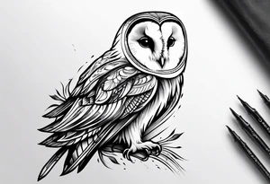 barn owl tattoo idea