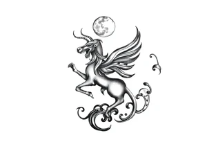 my love for music,
Zodiac sign Aquarius with ascendant Taurus and Scorpio in the moon tattoo idea