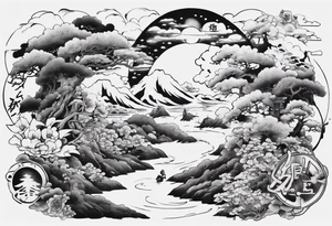 “I took another step, as I walk out the door on this endless road behind me” tattoo idea