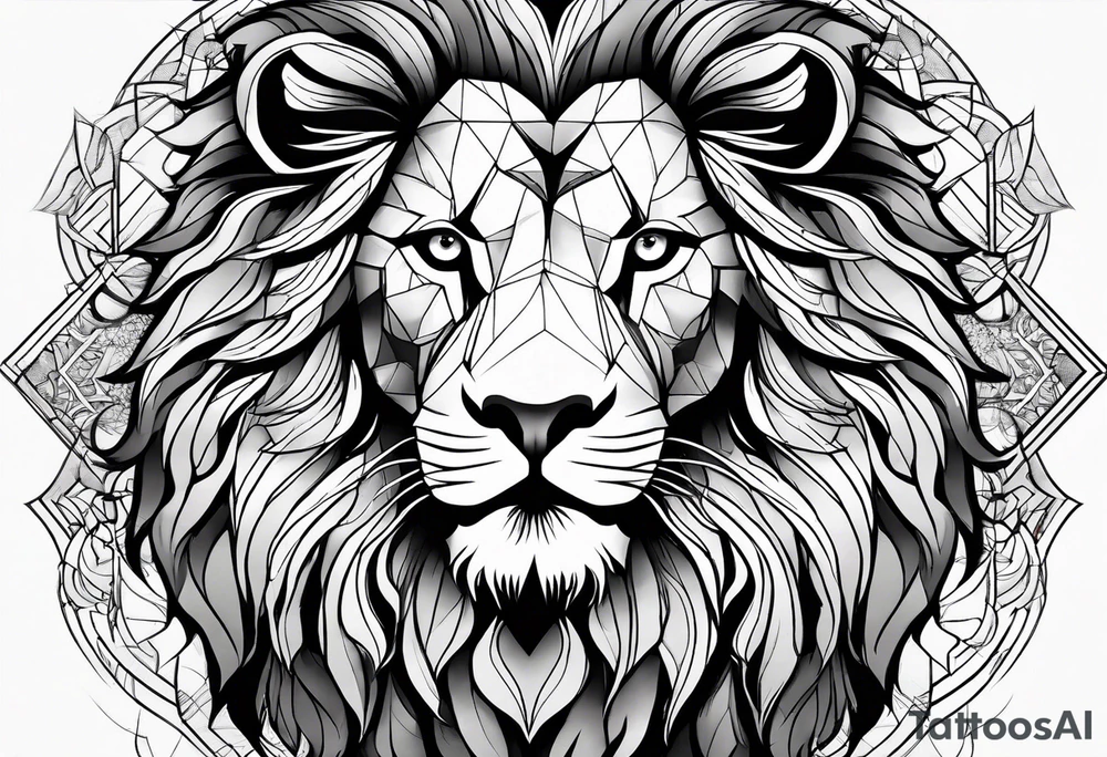 a majestic lion tattoo idea