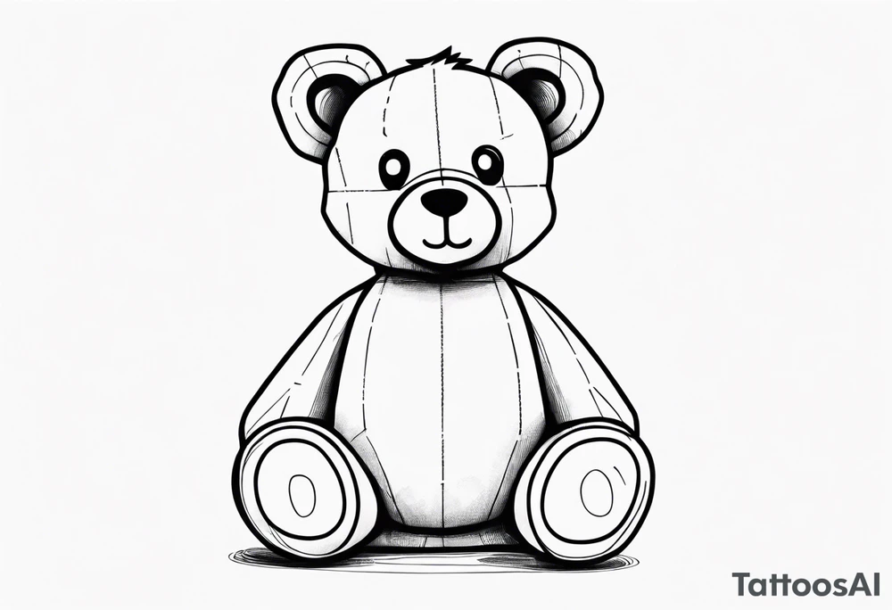 teddy bear tattoo idea