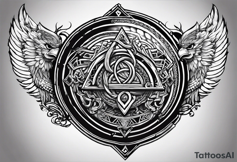 Valhalla round
shield axe sword valknut tattoo idea Valhalla round
shield axe sword valknut tattoo idea