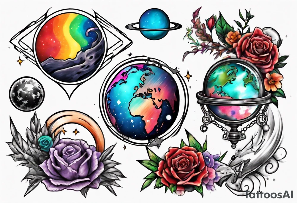 Lesbian planet tattoo idea