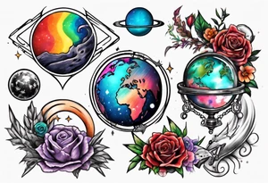 Lesbian planet tattoo idea