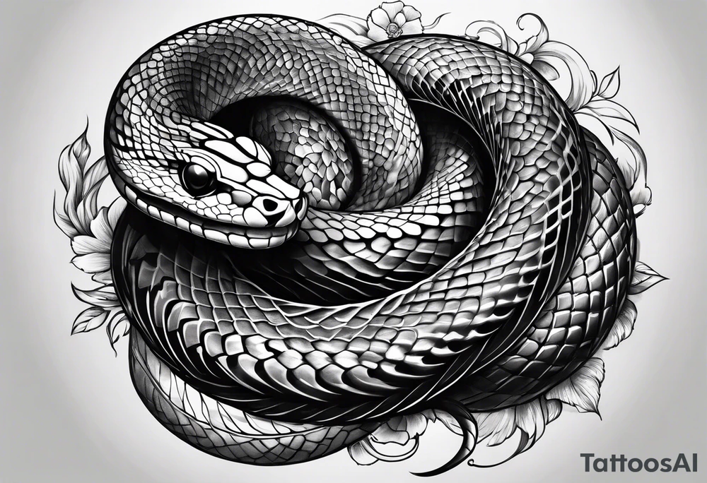 Snake black tattoo idea