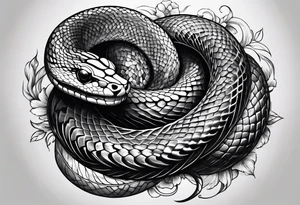 Snake black tattoo idea