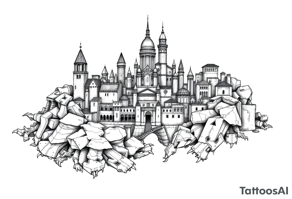 city of 
Atlantis tattoo idea
