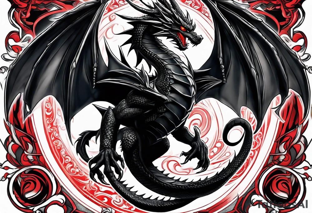 Yu-Gi-Oh red-eyes black dragon tattoo idea
