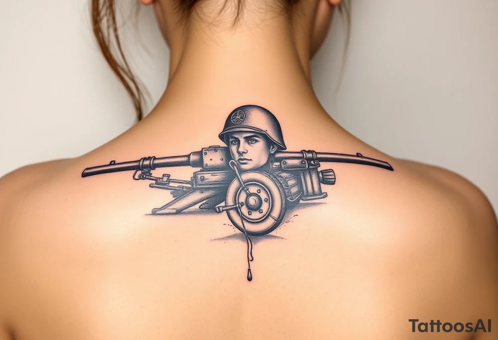 army service artillery tattoo idea