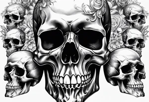 realistic skulls tattoo idea