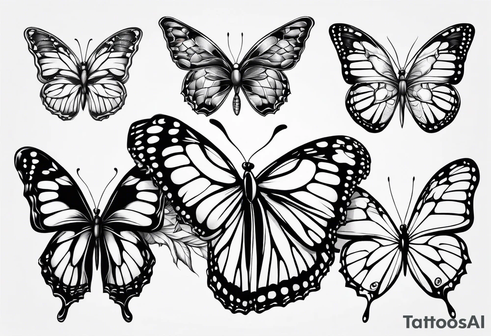Butterflies tattoo idea