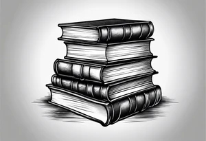 Stacked books tattoo idea