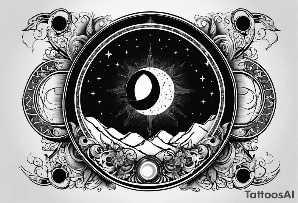 Moon phase tattoo idea