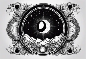 Moon phase tattoo idea