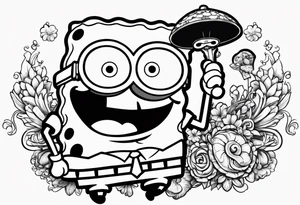 spongebob as a minnion tattoo idea