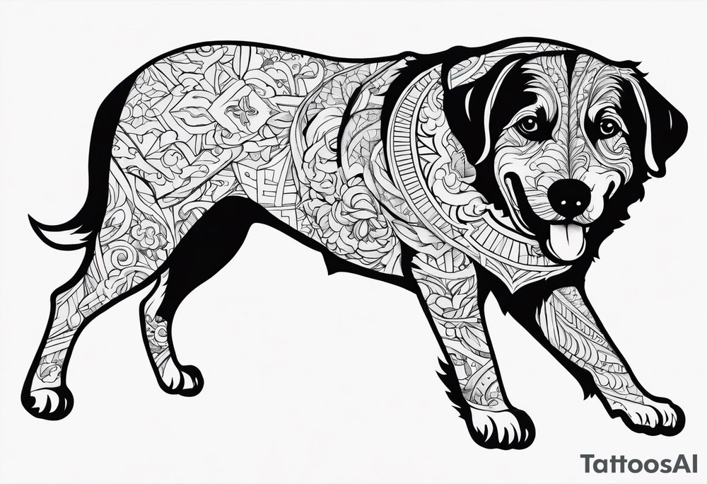 Dog murdering tattoo tattoo idea