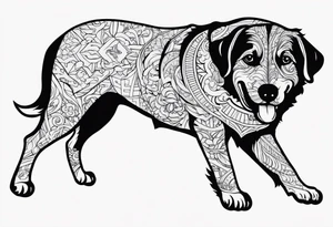 Dog murdering tattoo tattoo idea