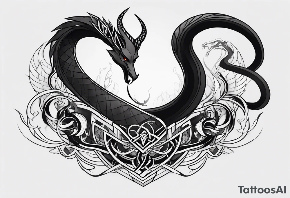 maleficent evil snakes tattoo idea