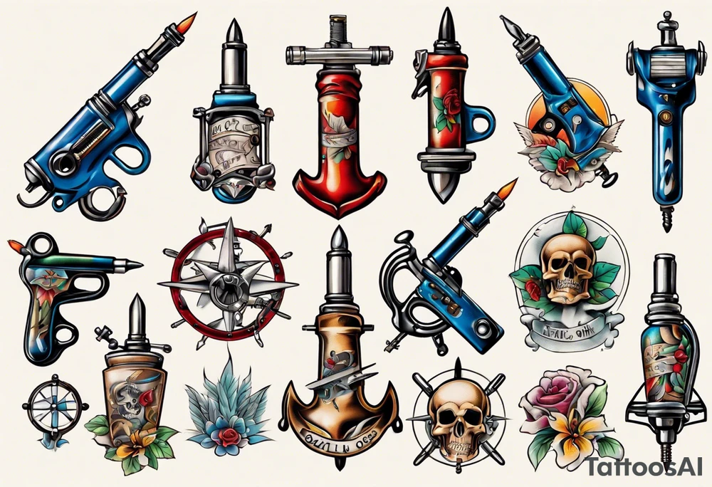 tattoo gun tattoo idea