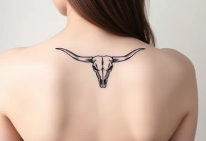 Longhorn skull tattoo idea