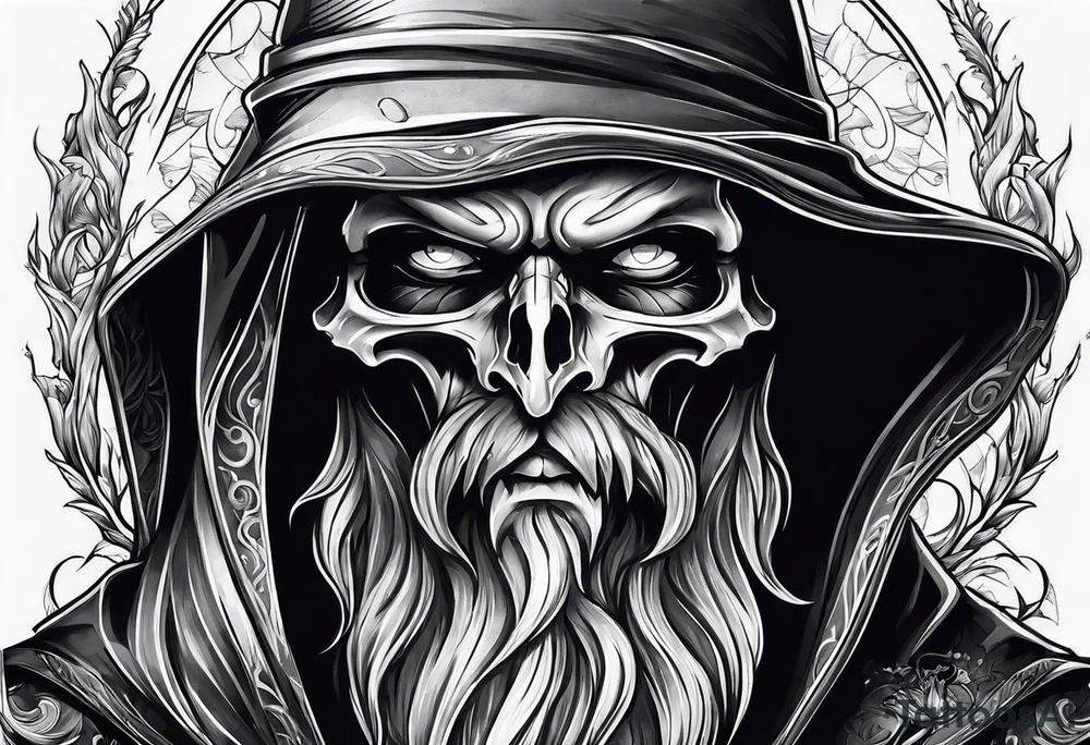 reaper tattoo design for upper arm and chest tattoo idea