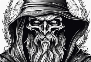 reaper tattoo design for upper arm and chest tattoo idea