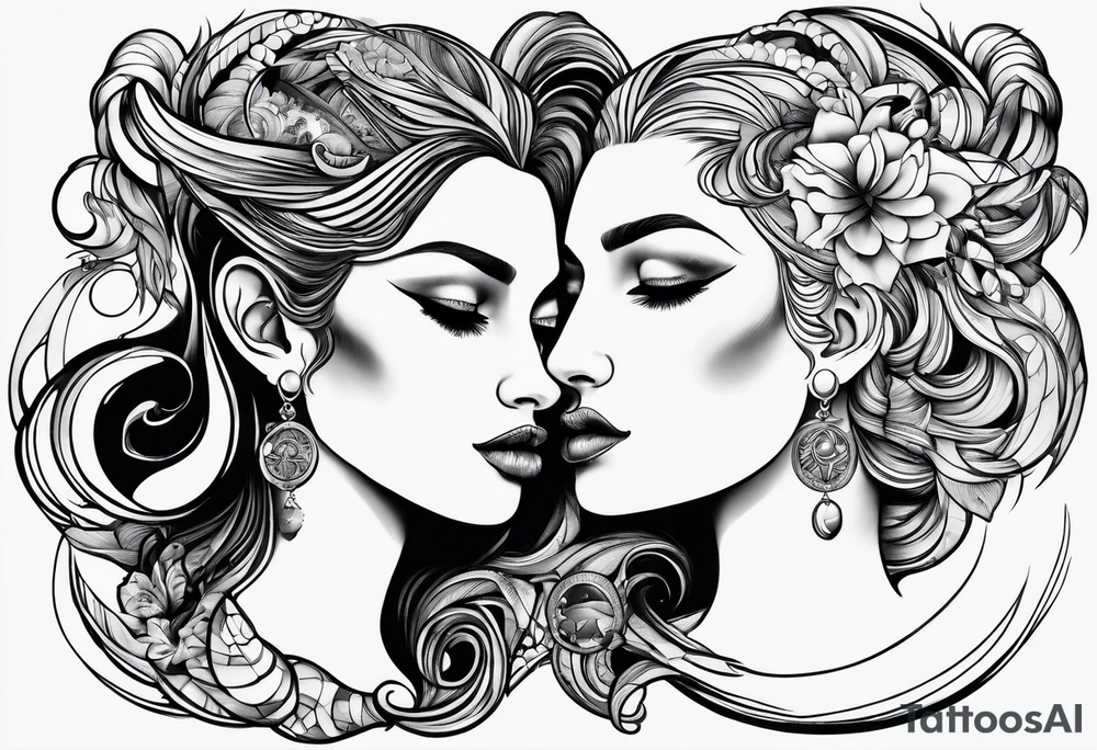 Gemini sign Capricorn sign tattoo tattoo idea