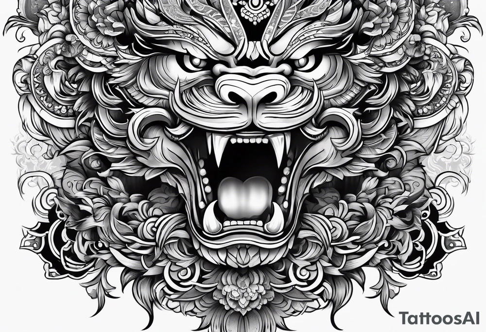 Balanise Barong tattoo idea