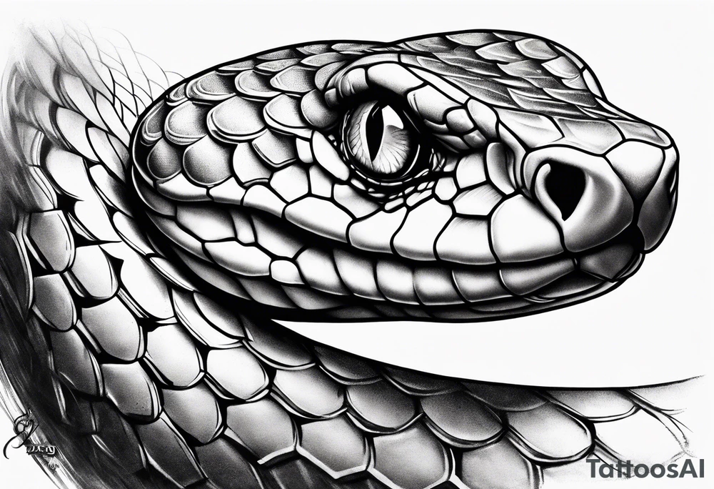 Agressive Snake tattoo idea