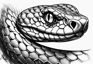 Agressive Snake tattoo idea