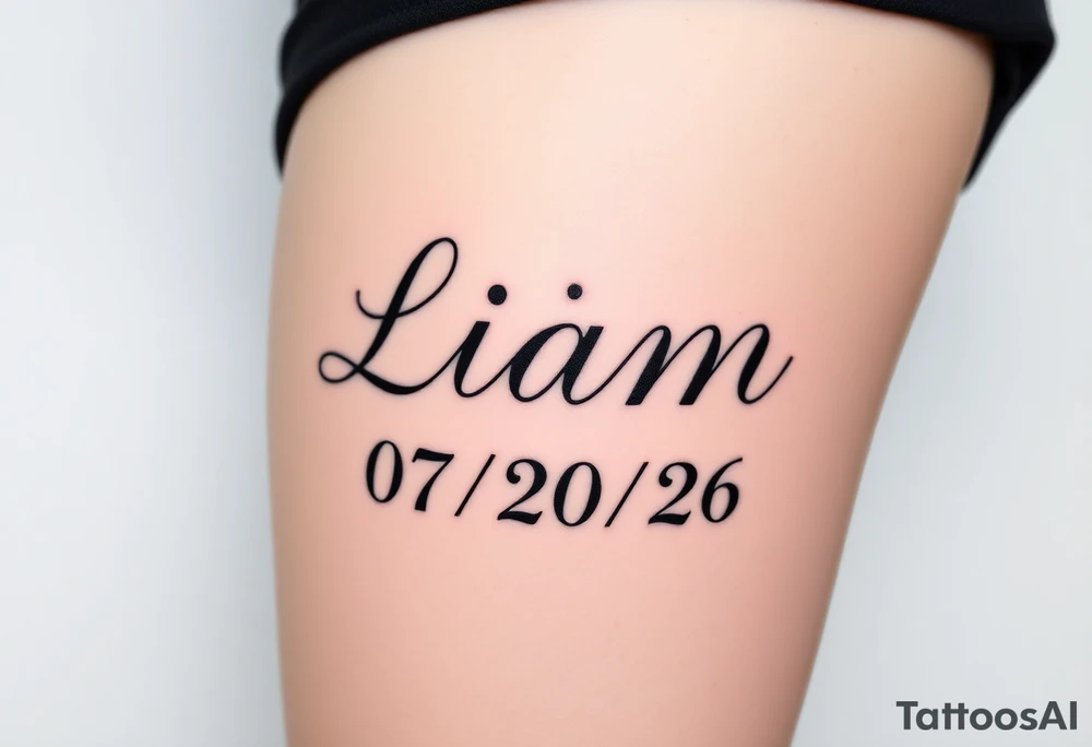 Liam 
07/20/26

Fancier lettering tattoo idea