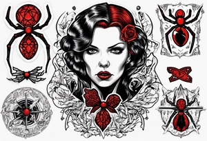 Black widow in the red room tattoo idea