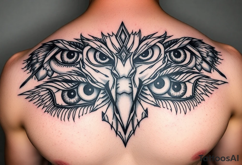 A bunch of eyes big and small on my chest tattoo idea