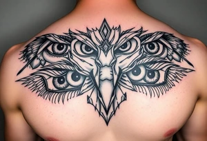A bunch of eyes big and small on my chest tattoo idea